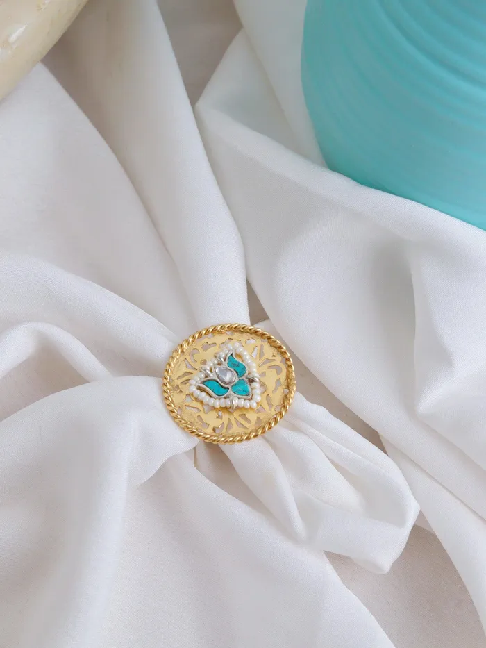 Curio Cottage Rings The Aqua Lotus Zoya Ring