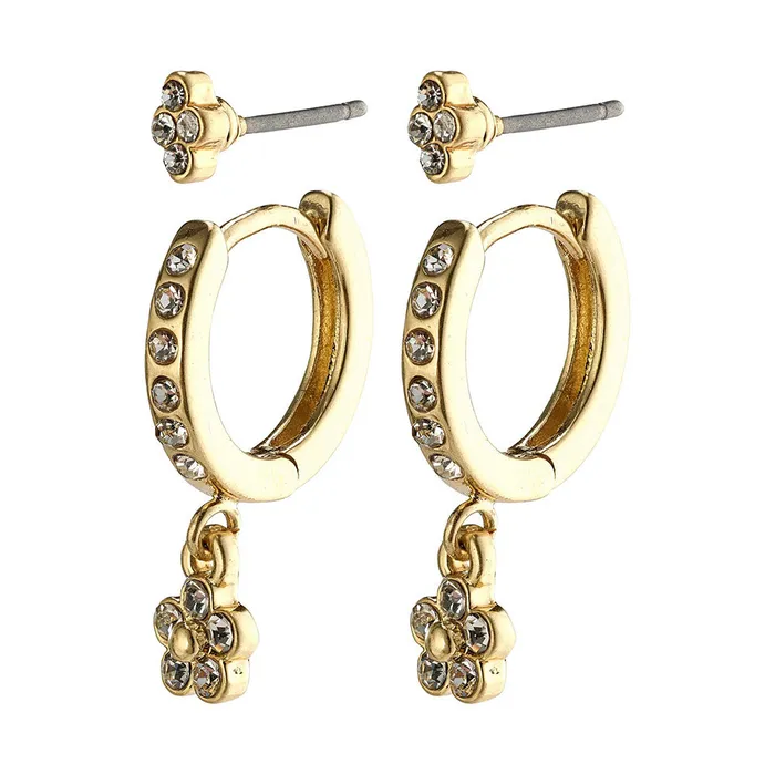 Earrings Pilgrim Sylvia Gold Plated Crystal Earring Set
