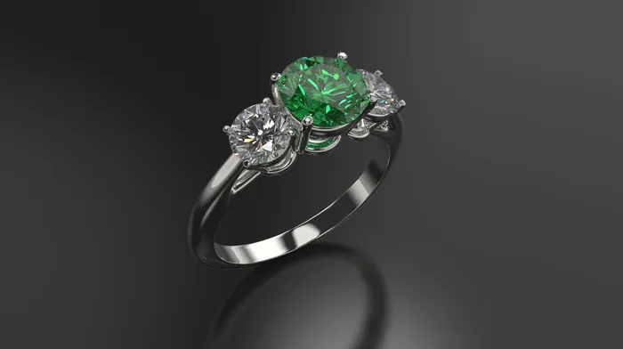 FL LLC Emerald Engagement Ring White Gold Engagement Ring Emerald Ring Emerald Gold White Gold Emerald Ring Rings