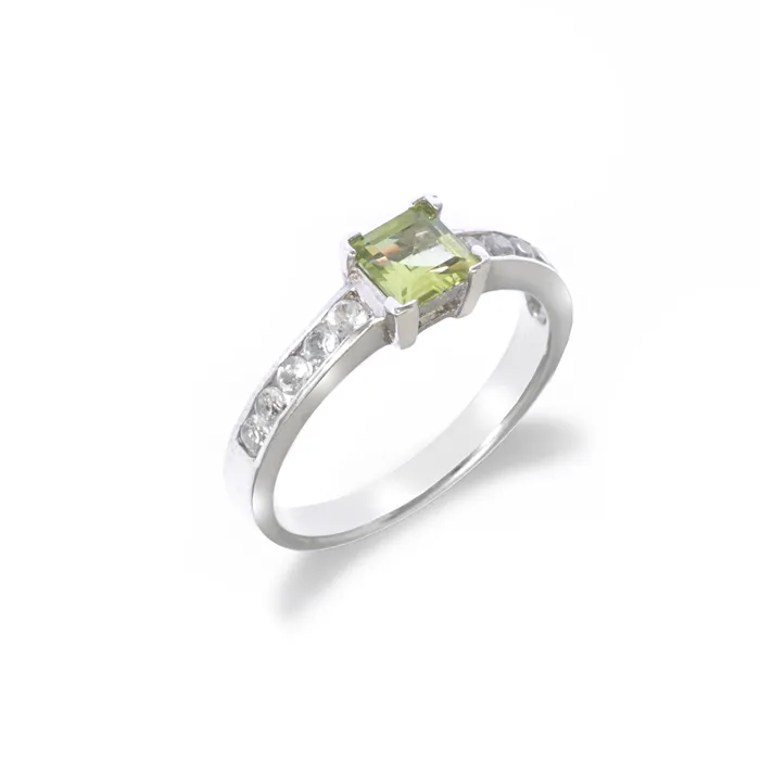 Four Peaks Mining Co Rings Peridot and White Topaz Ring