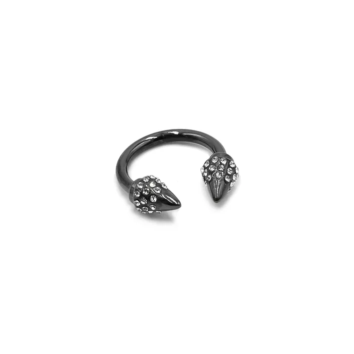 Kinsley Armelle Spike Collection Black Bling Ring Rings