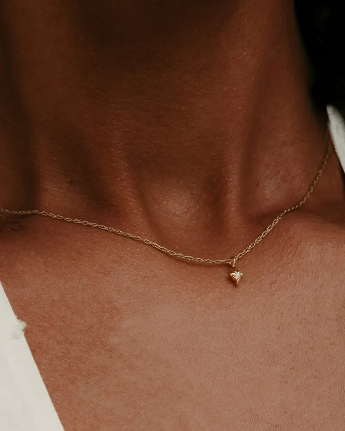Lacee Alexandra Jewelry Necklaces Solid Gold North Star Diamond Necklace Ready To Ship