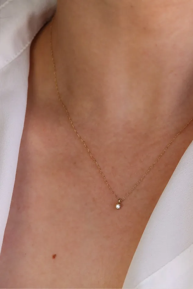 Necklaces Lacee Alexandra Jewelry Solid Gold Lab Diamond Pendant Ready To Ship