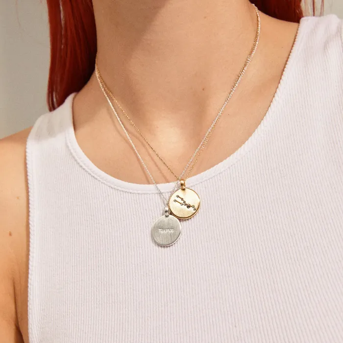 Necklaces Sagittarius Star Sign Gold Plated Necklace Pilgrim