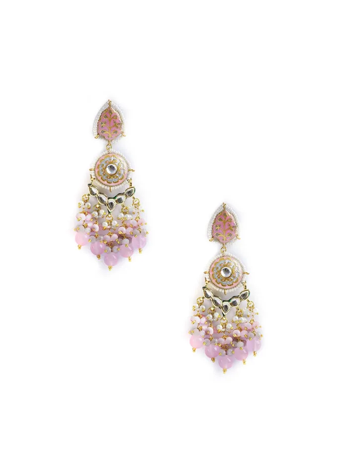 Pink Spring Enamel Dangler Earrings Curio Cottage Earrings Pink Spring Enamel Dangler Earrings Curio Cottage Earrings