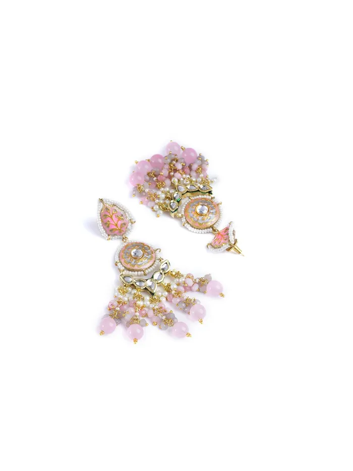 Pink Spring Enamel Dangler Earrings Curio Cottage Earrings Pink Spring Enamel Dangler Earrings Curio Cottage Earrings