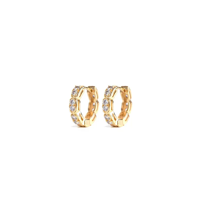 PreStyled Sets Cruz Crystal Gold Hoops WellDunn
