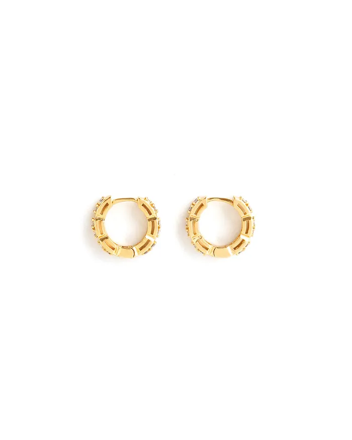 PreStyled Sets Cruz Crystal Gold Hoops WellDunn
