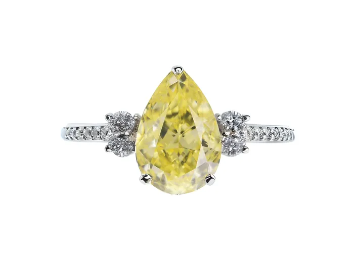 Rings FL LLC Yellow Pear Diamond Engagement Ring White Gold Pear Shape Diamond Engagement Ring Yellow Moissanite Yellow Moissanite Engagement Ring Rings FL LLC Yellow Pear Diamond Engagement Ring White Gold Pear Shape Diamond Engagement Ring Yellow Moissanite Yellow Moissanite Engagement Ring
