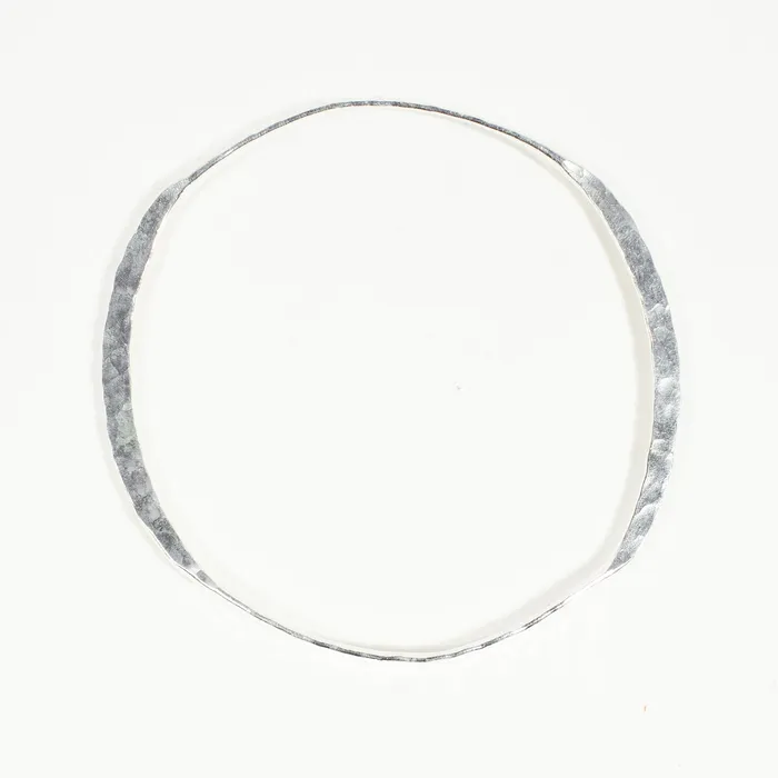 Rings Silver Lotus Silver Hammered Bangle