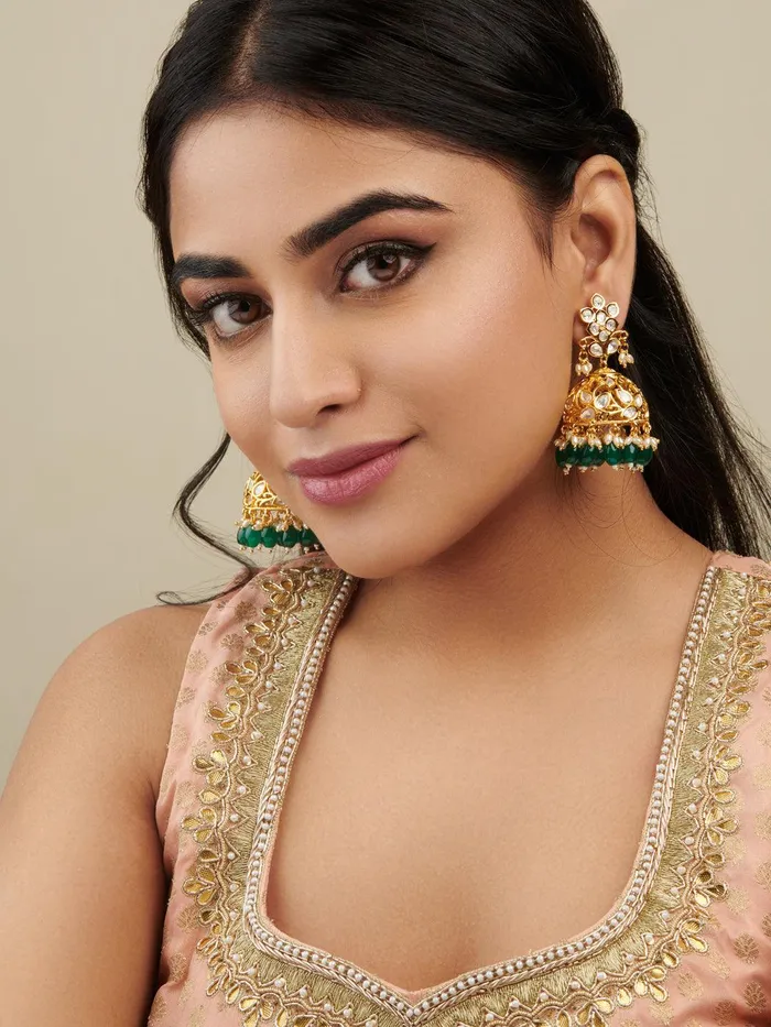The Zoya Demi Goddess Kundan Jhumki Earrings Curio Cottage Earrings