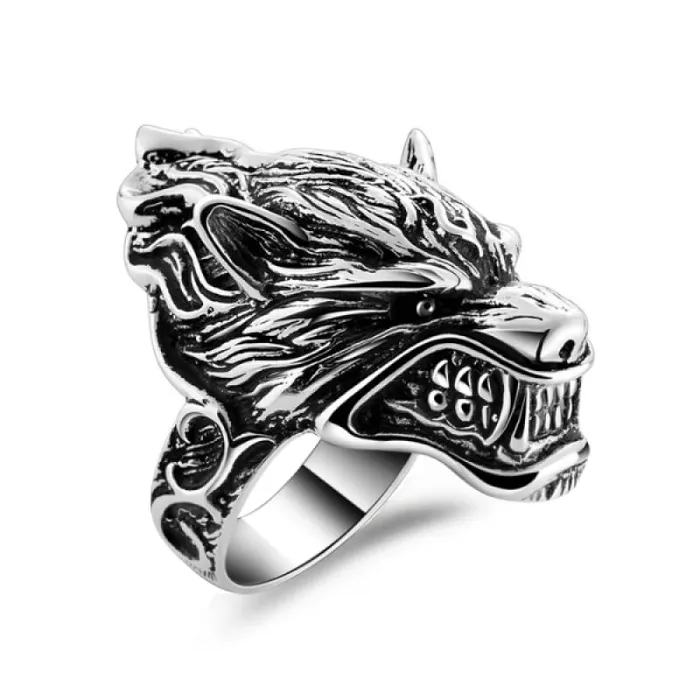 Wolf Stuff Rings Sterling Silver Wolf Head Ring